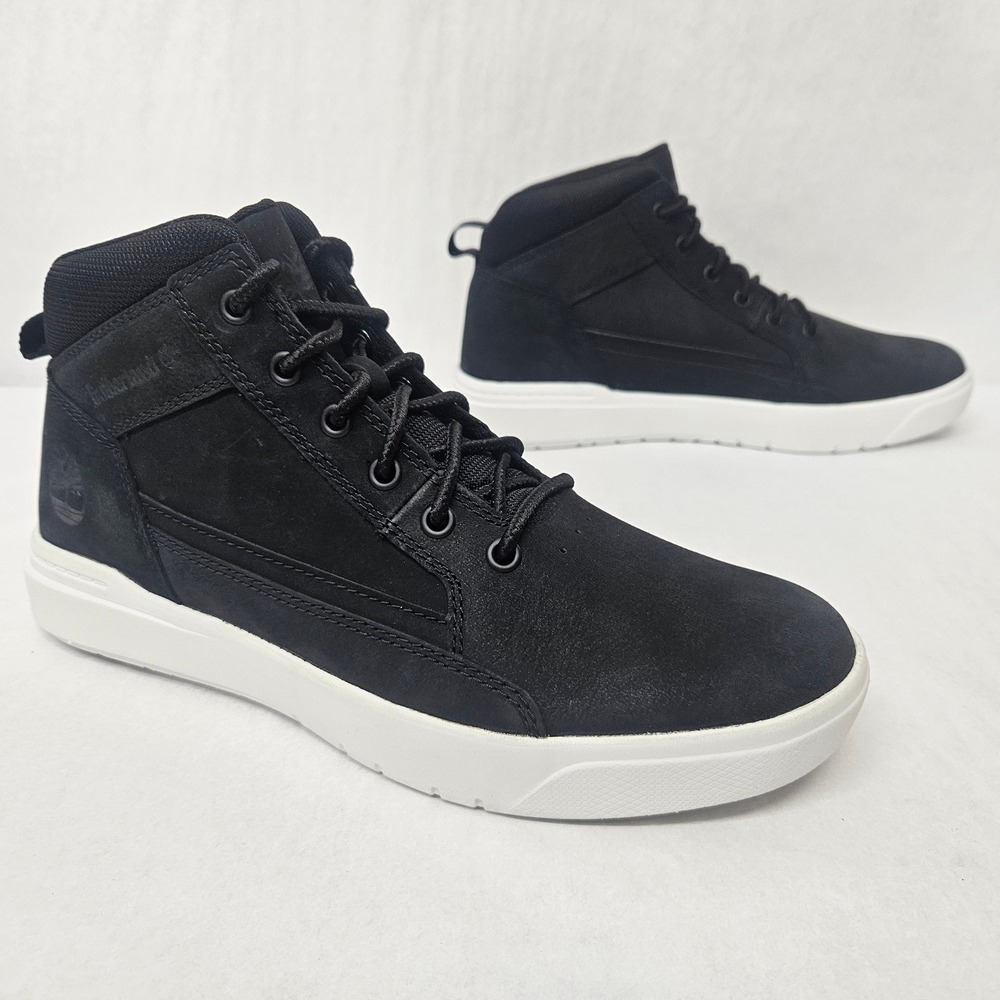 Timberland Allston Mid Lace Sneaker Boot 0A69V5-W05 Black Nubuck Mens 8.5